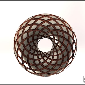 Rodin Coil Torus .STL | 2inch 50mm. x 23mm. Diameter Coil | iToroid Vortex Wave Field Generator | PEMF Coil 2 x 12 groves