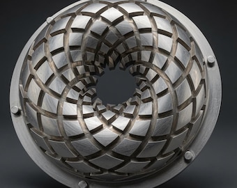 Rodin Coil Torus .STL 140mm. x 75mm. Diameter Coil | Drawing of Silicone Mold | 3D File STL | Vortex Wave Generator | PEMF 2 x 12 groves