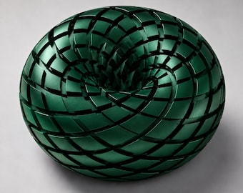 Rodin Coil FluxGroove™ .STL | 8inch 200mm. x 92mm. Diameter Coil | 3D File STL | iToroid Vortex Wave Generator | PEMF Coil 2 x 12 groves