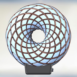 Rodin Coil Torus .STL 12 INCHES Diameter Coil + Coil Holder | iToroid Vortex Wave Field Generator | PEMF Coil 2 x 12 groves