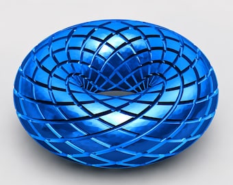 Rodin Coil Torus .STL 185mm. x 65mm. Diameter Coil | 3D File STL | iToroid Vortex Wave Field Generator | PEMF 2 x 12 groves