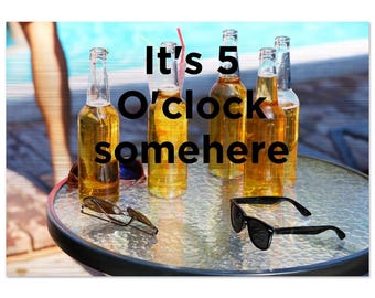 Digital Download - It's 5 O'clock Somewhere (yellow) - Etsy