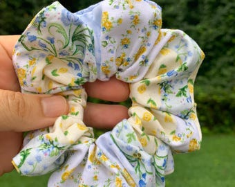 Handmade Cotton Patchwork Scrunchies: Gentle Hair Accessories