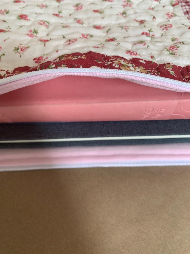 Quilted Bible Cover Bible Bag Quilted Shabby Chic Bible Sleeve Christian Gift for Women image 15