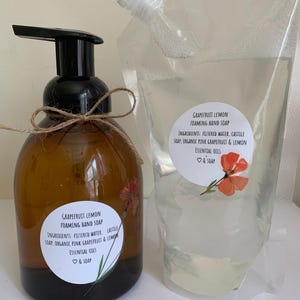 Hand Soap Foaming All Natural Pure Clean Soap Refill for Soap Dispenser Chemical Free Soap for Sensitive Skin All Occassion Gift Set