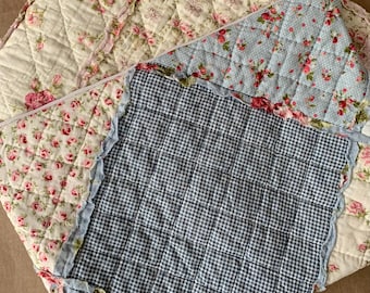 Laptop Sleeve Quilted Shabby Chic Protective Travel Case for iPad and Tablet