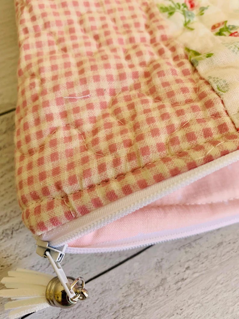 Quilted Bible Cover Bible Bag Quilted Shabby Chic Bible Sleeve Christian Gift for Women image 16