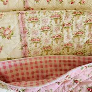 Quilted Bible Cover Bible Bag Quilted Shabby Chic Bible Sleeve Christian Gift for Women image 4