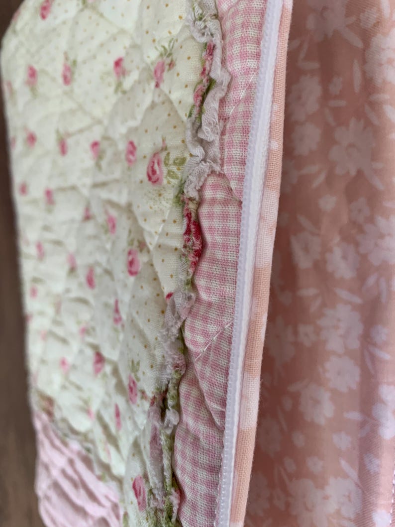 Quilted Bible Cover Bible Bag Quilted Shabby Chic Bible Sleeve Christian Gift for Women image 11
