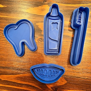 Zahnpflege-Ausstechform-Set - Zahn, Zahnpasta, Zahnbürste und Lächeln