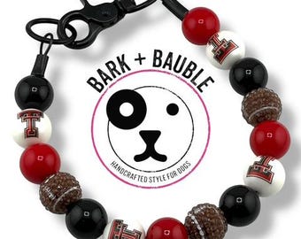 All Star Dogs NCAA Texas Tech Hundeleine – Teamfarben Rot/Schwarz, In Größe Groß Für Hunde