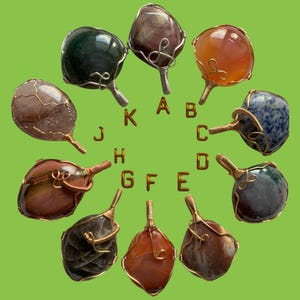 Gemstone pendant, healing stone, energy stone, agate jewelry, tiger eye stone, crystal jewelry, necklace, spiritual jewelry, meditation stone