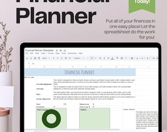 Spreadsheet financiële planner, maandelijkse onkostenregistratie (Google Spreadsheets)