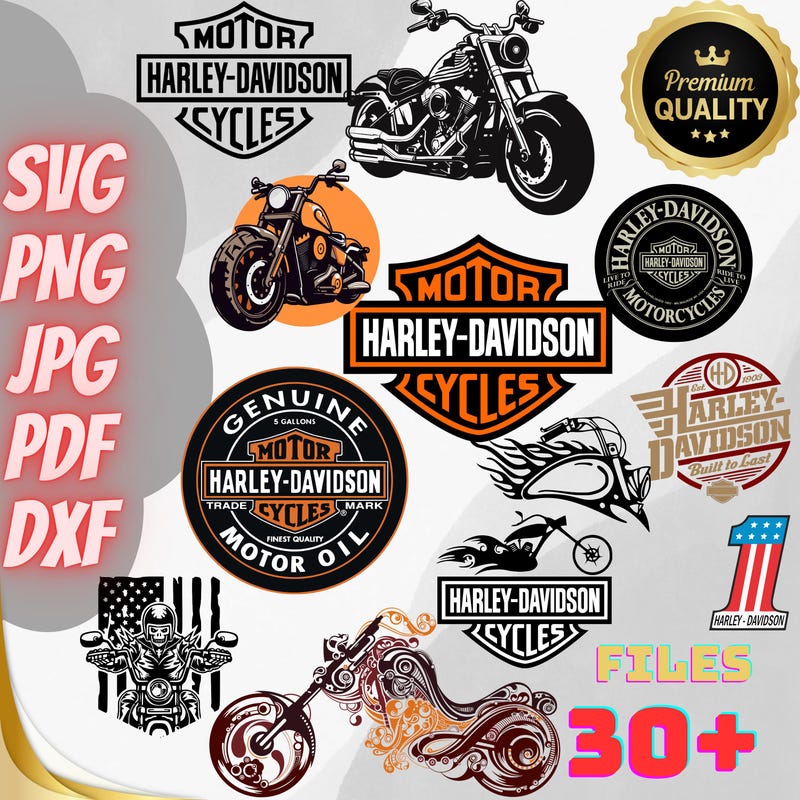 Harley Davidson Svg - Etsy