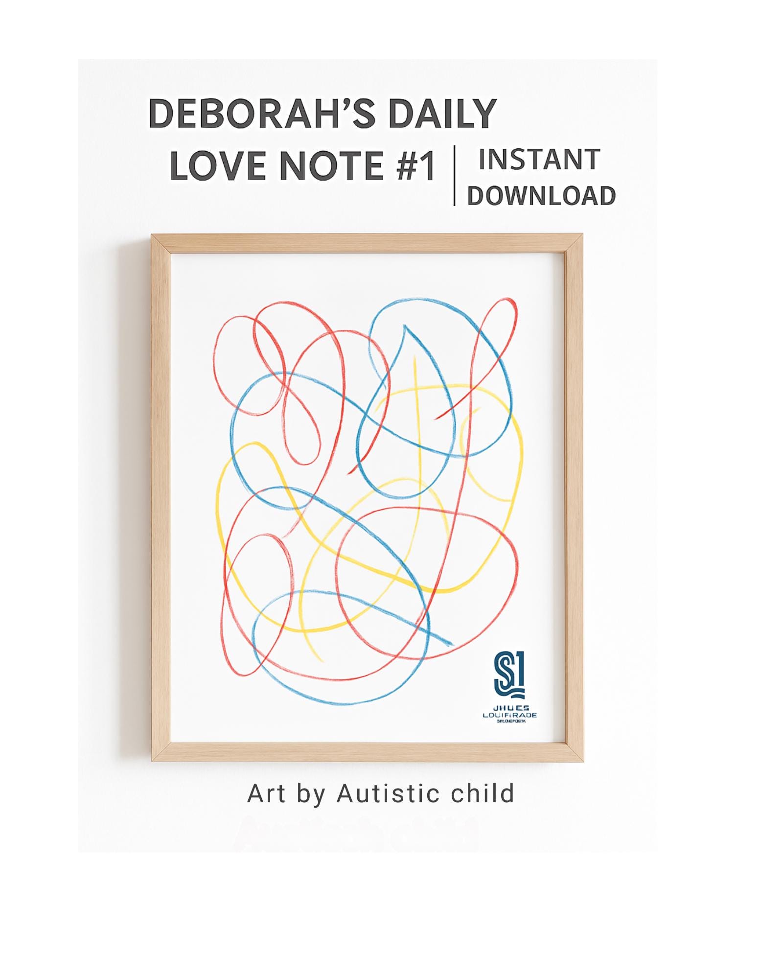 Autism-inspired Abstract Art Print by Autistic Child (PNG + PDF