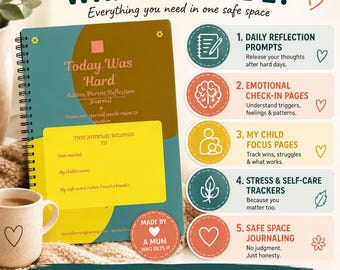 TODAY WAS HARD Autism Parent Reflection Journal