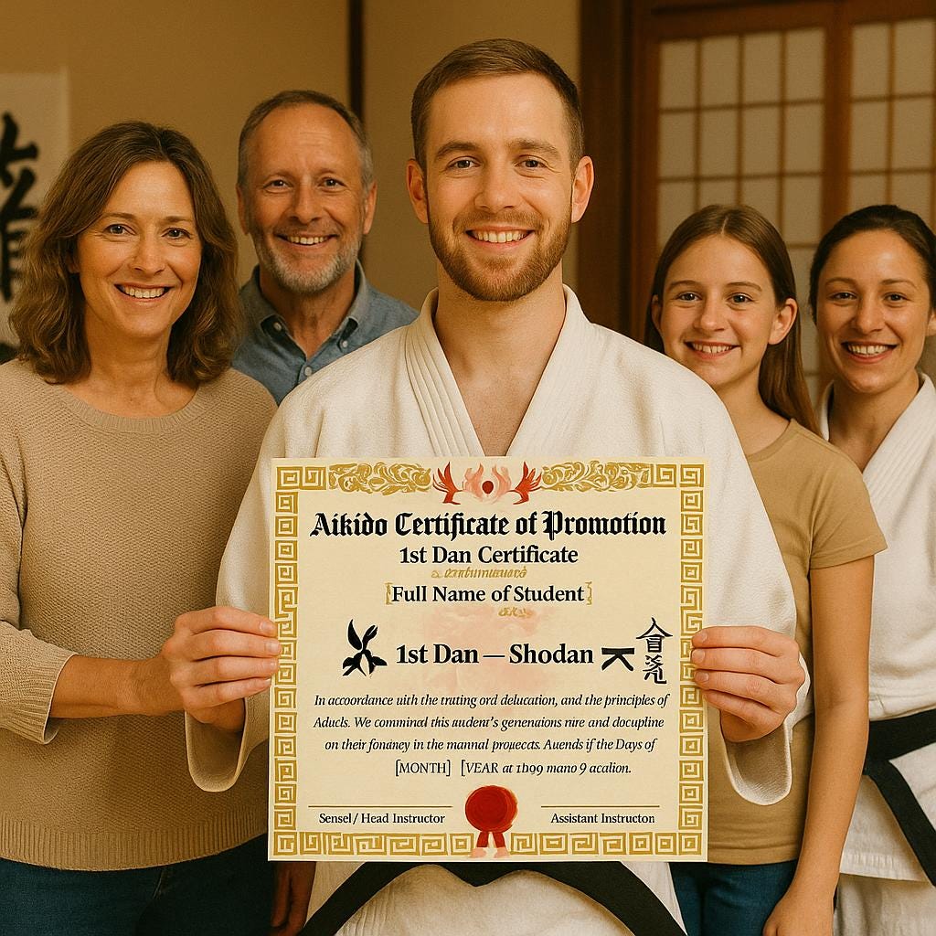 Aikido Dan Rank Certificate Template: Editable Martial Arts Award (pdf ...