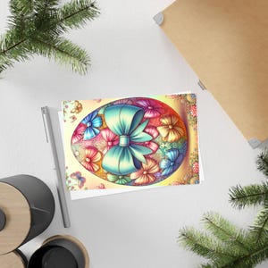 Geschenk Postkarten Set, Osterei Postkarte, Frühling Grußkarten, Urlaub Briefpapier, Note Cards Pack, niedlicher Hasendruck, handgeschriebene Nachricht