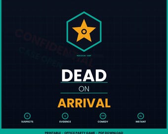 Juego imprimible de misterio y asesinato para fiestas de oficina / Actividad para fomentar el trabajo en equipo / Juego para fiestas navideñas de empresa / Descarga instantánea en PDF