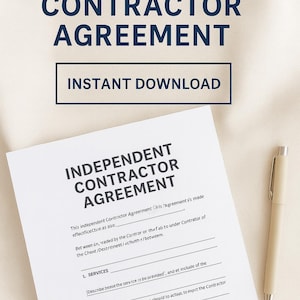 Independent Contractor Agreement Template: Customizable Legal Form (Fillable PDF & Word Document) .