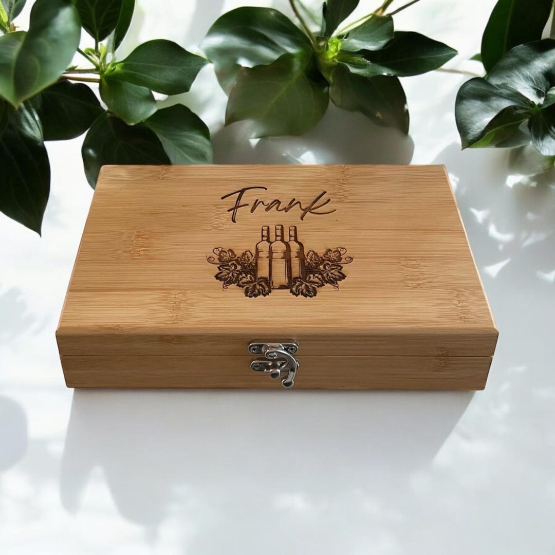 Personalized Wooden Sommelier Box, Original Gift for Wine Lover, Father ...