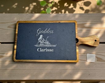 Planche apéritif personnalisée en bois et ardoise, Plateau fromage, idée cadeau personnalisée, pas chère, mariage, couple, crémaillère