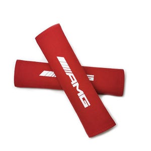 2 Copricinture AMG - Pelle scamosciata rossa - 240x65mm