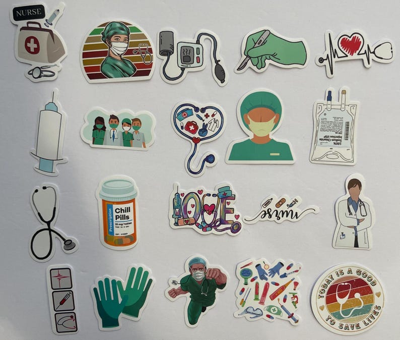 Medical Vinyl Stickers, Waterproof Laptop Stickers, Random Pack - Etsy