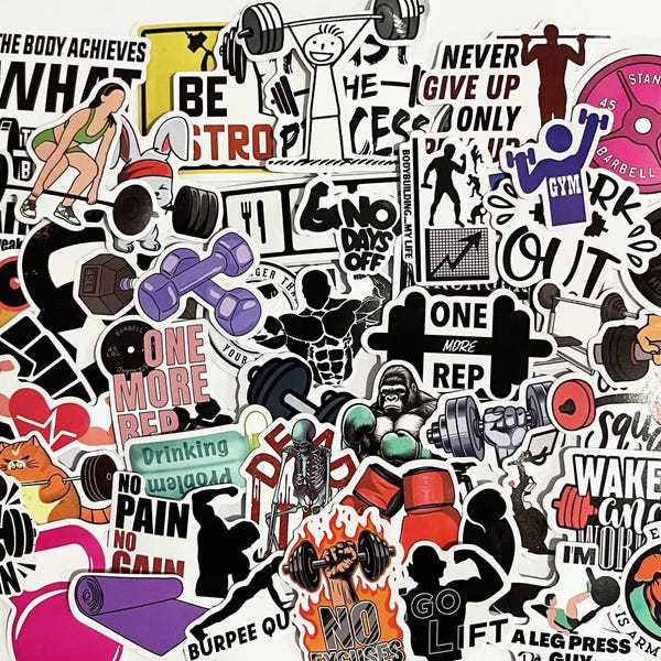 Fitness Stickers - Etsy