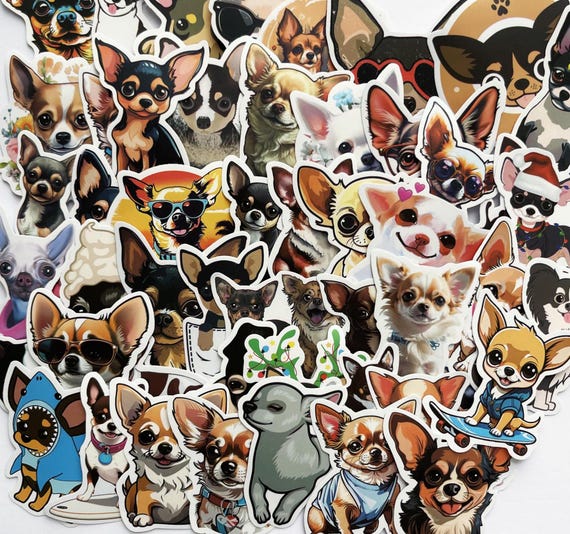Chihuahuas Stickers,Vinyl Stickers,10-50 Pcs Random pack, FREE Shipping , Laptop stickers, Water bottle sticker.. waterproof stickers