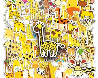 Giraffe Stickers,Vinyl Stickers,10-50 Pcs Random pack, FREE Shipping , Laptop stickers, Water bottle sticker..Waterproof stickers