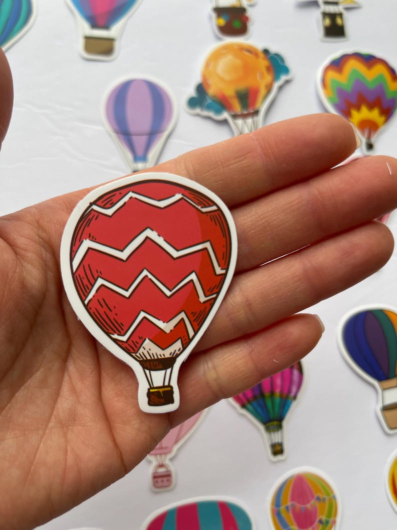 Hot Air Balloon Stickers, Waterproof Vinyl Decals (10-50 Pcs) - Etsy