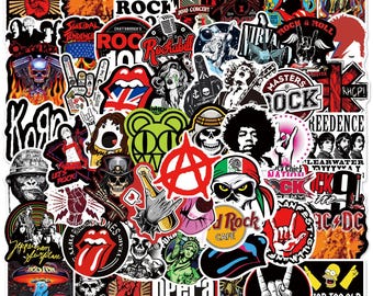 Rock Stickers, Vinyl Stickers,10-50 Pcs Random pack, FREE Shipping ,Laptop stickers,Water bottle sticker..Waterproof stickers