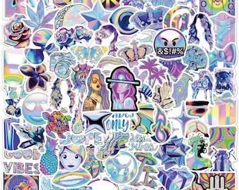 Trippy Aesthetic Stickers,Vinyl Stickers,10-50 Pcs Random pack, FREE Shipping , Laptop stickers, Water bottle sticker..Waterproof stickers