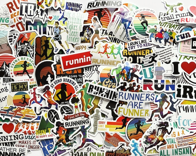 Runner Sticker Pack, Running Stickers, Runner Gift, Run Stickers, Cross ...