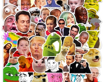 Popular emoji face Stickers,Vinyl Stickers,10-50 Pcs Random pack, FREE Shipping , Laptop stickers, Water bottle sticker..Waterproof stickers
