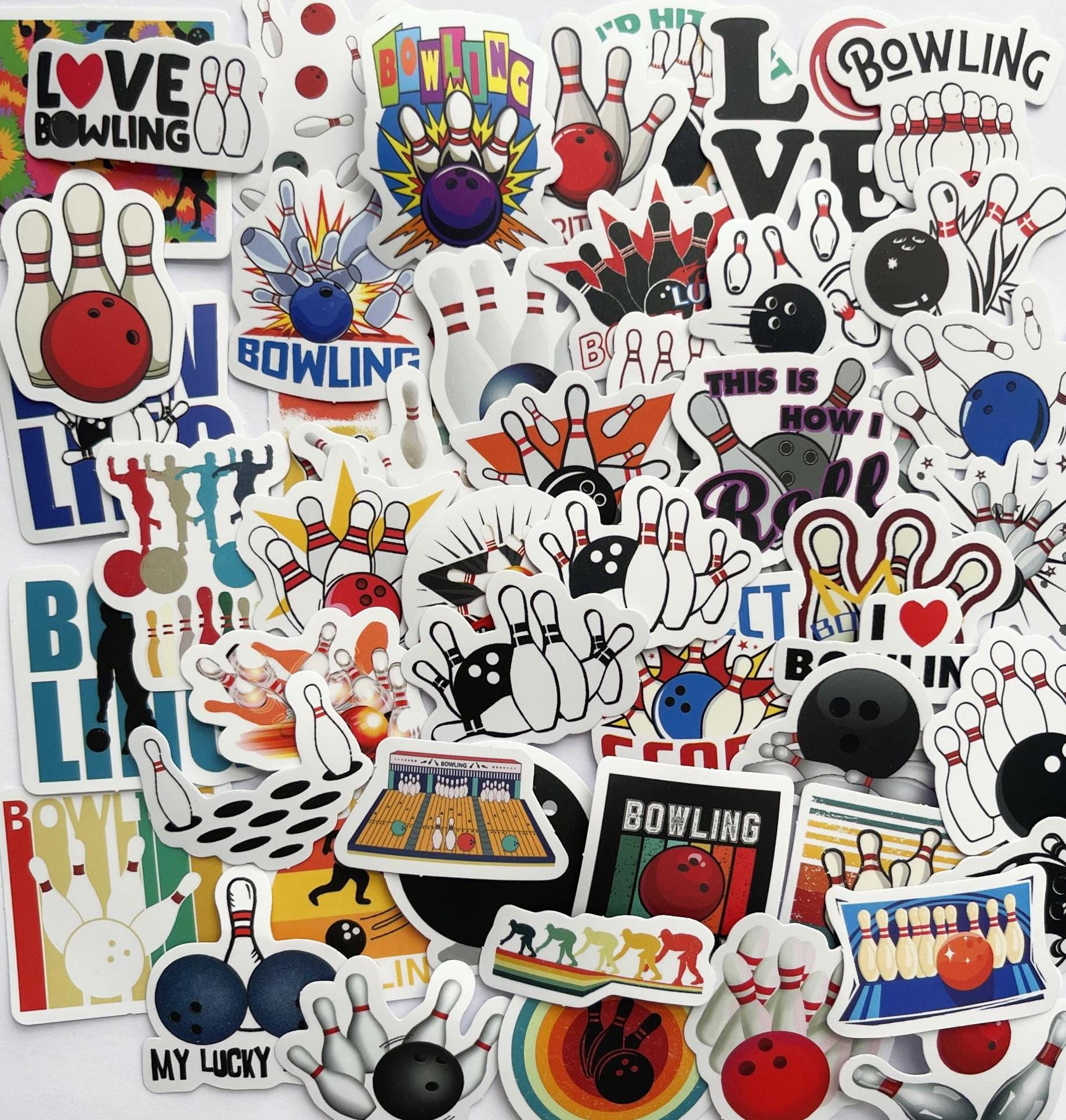 Bowling Stickers,vinyl Stickers,10-50 Pcs Random Pack, FREE Shipping ...