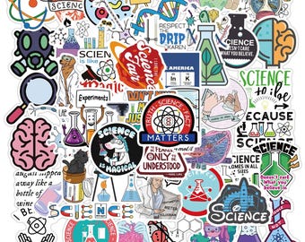 Science stickers,Vinyl Stickers,10-50 Pcs Random pack,FREE Shipping , Laptop stickers,Water bottle sticker,Waterproof stickers