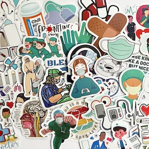Medical stickers,Vinyl Stickers,10-50 Pcs Random pack, FREE Shipping , Laptop stickers, Water bottle sticker..Waterproof stickers