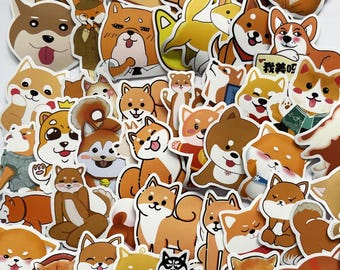Shiba Inu Stickers,German Spitz Stickers,10-50 Pcs Random pack, FREE Shipping , Laptop stickers, Water bottle sticker..Waterproof stickers