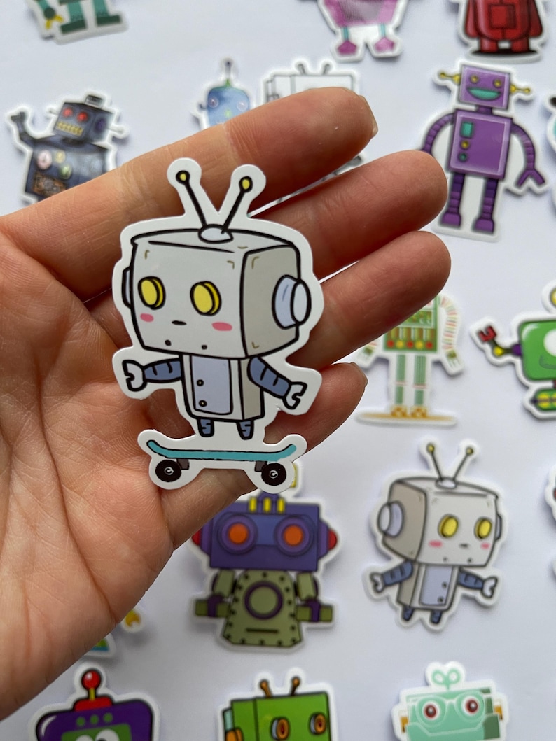 Robots Stickers,vinyl Stickers,10-50 Pcs Random Pack, FREE Shipping ...