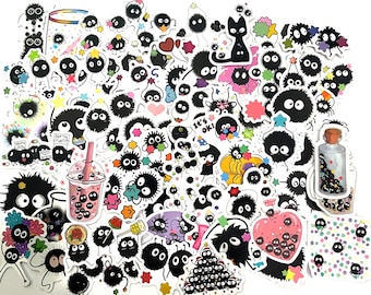 Fuzzy Sprite stickers,Vinyl Stickers,10-50 Pcs Random pack, FREE Shipping , Laptop stickers, Water bottle sticker..Waterproof stickers