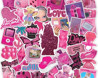 Barbiecore stickers,Vinyl Stickers,10-50 Pcs Random pack, FREE Shipping , Laptop stickers, Water bottle sticker..Waterproof stickers