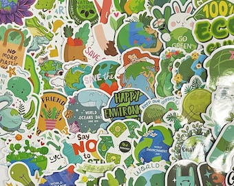 Environmental Protection stickers,Vinyl Stickers,10-50 Pcs Random pack, FREE Shipping , Laptop stickers, Water bottle sticker..Waterproof