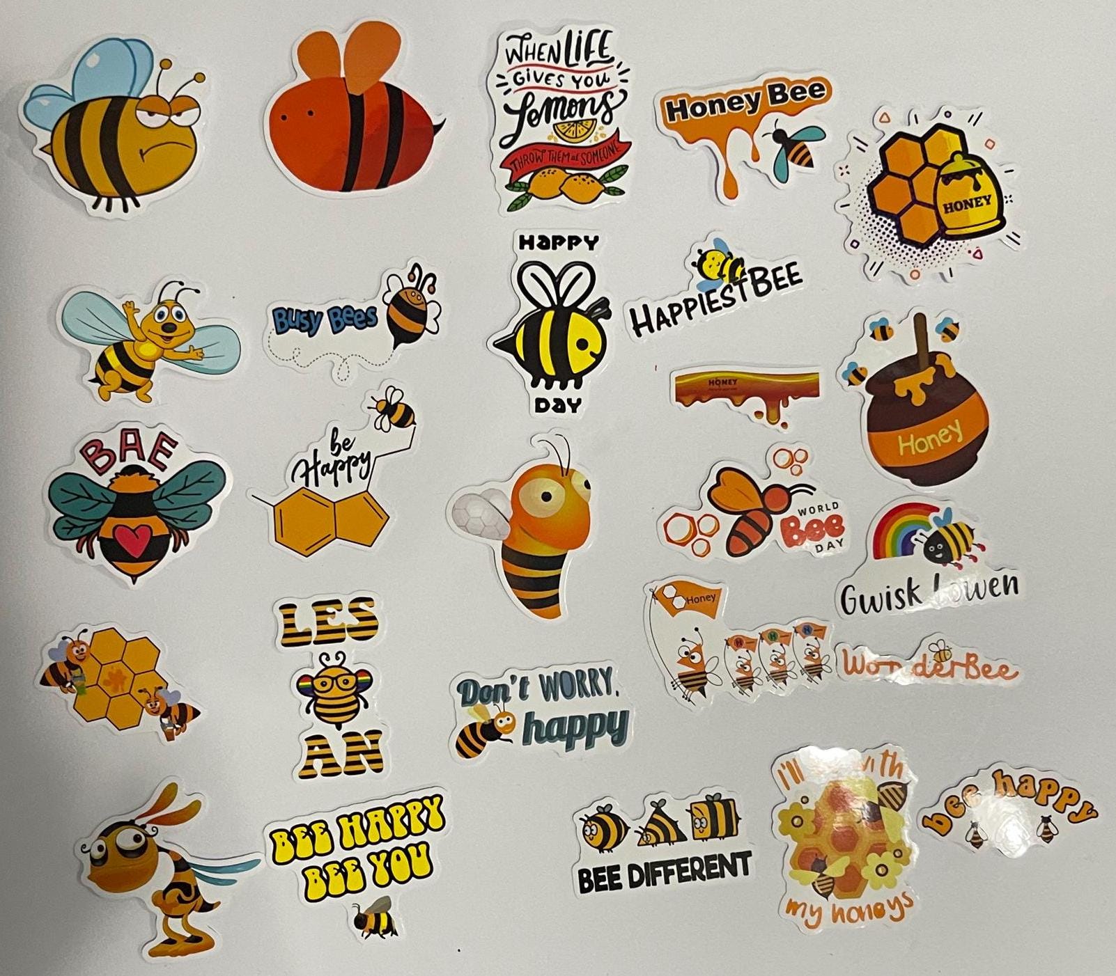 Bee Stickers,vinyl Stickers,10-50 Pcs Random Pack, FREE Shipping ...