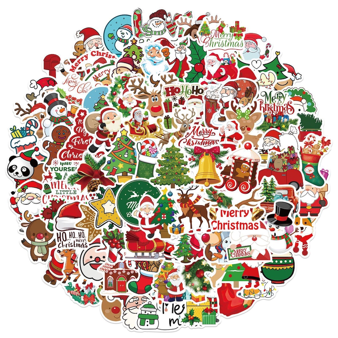Christamas Stickers, Vinyl Stickers,25-100 Pcs Random Pack, FREE ...