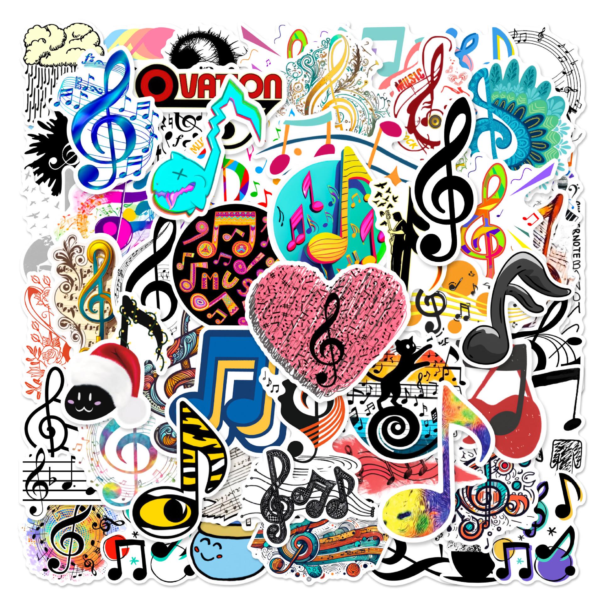 Music. Sign Sticker Musical Symbols Stickers,vinyl Stickers,10-50 Pcs Random Pack, FREE ...