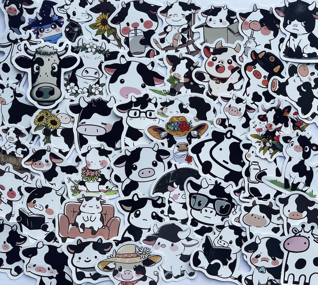 Cow Stickers,vinyl Stickers,10-50 Pcs Random Pack, FREE Shipping ...