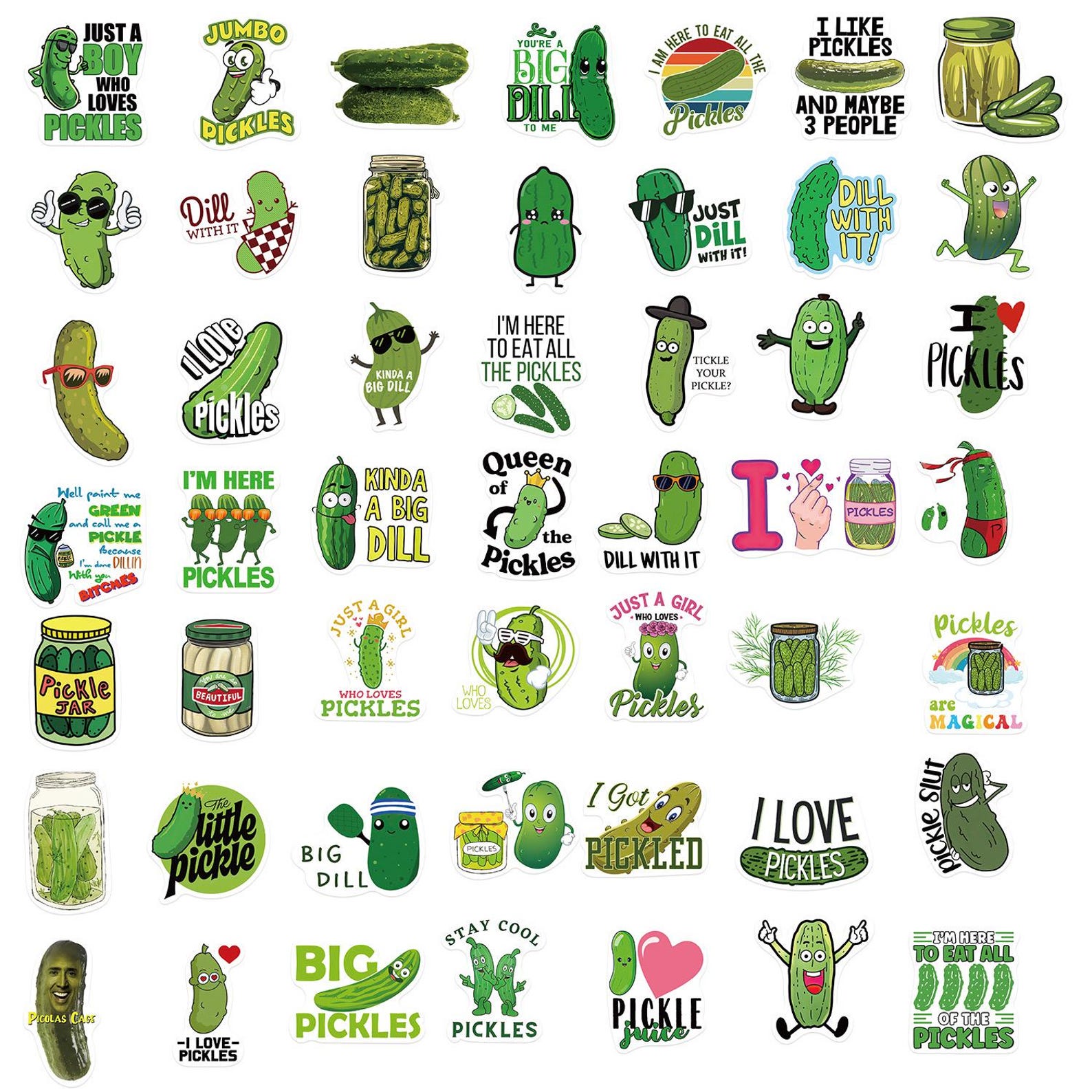 Pickle Stickers vinyl Stickers 10 50 Pcs Random Pack FREE Shipping pickle-stickers-vinyl-stickers-10-50-pcs-random-pack-free-shipping