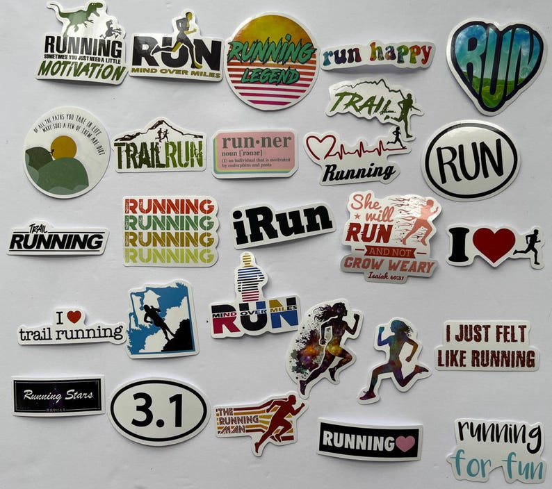 Running One Sticker Running Stickers,vinyl Stickers,10-50 Pcs Random Pack, FREE Shipping ...